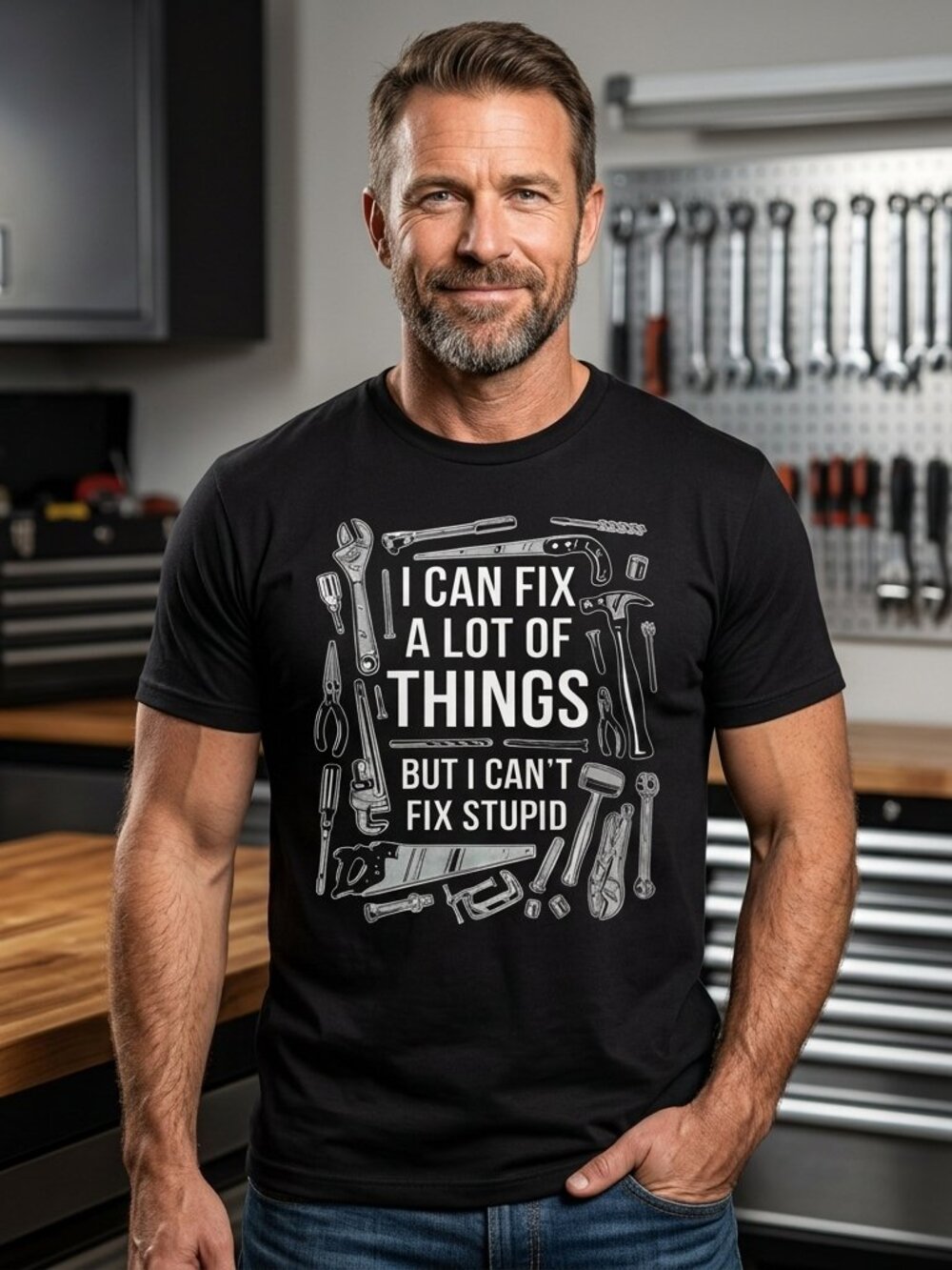Mechanic’s Fix‑It Humor Tee • Tool‑Lover Graphic Shirt • Unisex Garage Casual